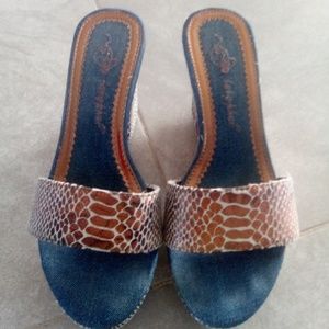 Baby Phat denim slides